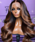 Honey Brown/black highlights